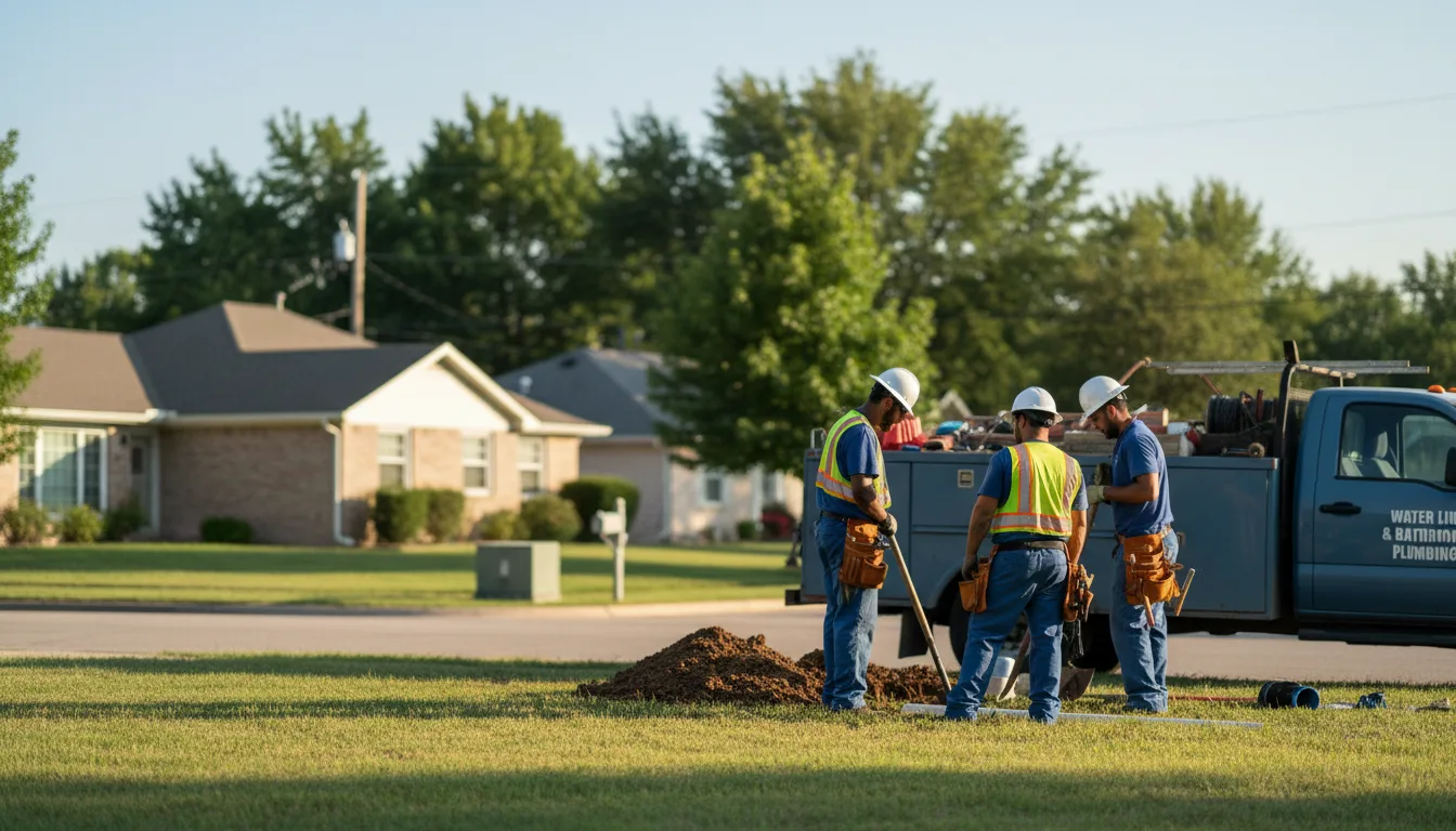 Residential water line and bathroom plumbing service in Waverly, MO
